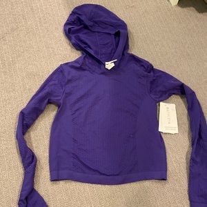 Athleta women’s purple flurry seamless hoodie size small